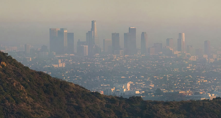 smog over LA
